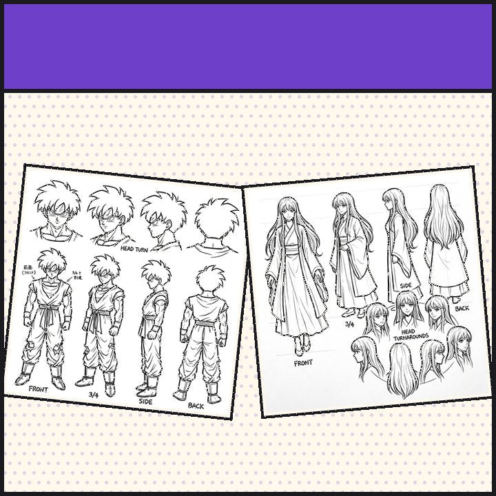 2 CHARACTER SHEETS preview